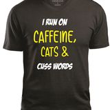 Caffeine, Cats & Cusswords (V-Neck)